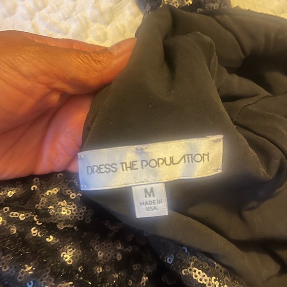 Dress the Population Black Sequin Long Sleeve Dress - Picture 10 of 10